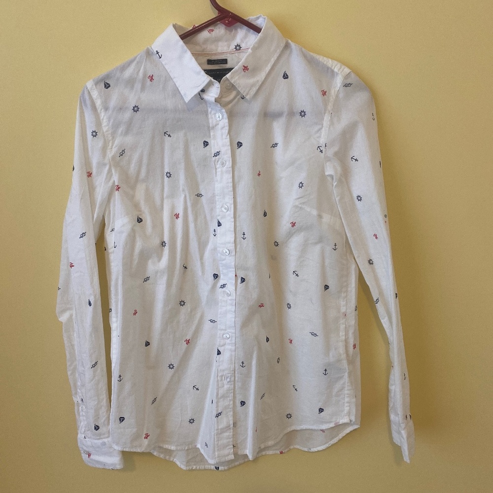 Tommy Hilfiger nautical button-up dress shirt